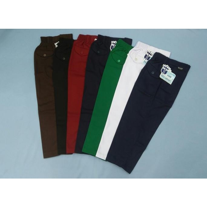 Bawahan seragam TELADAN celana panjang karet SD SMP Merah Putih Hijau