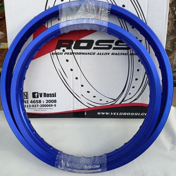 ORDER SEKARANG Vleg Velg Ring 18 21 Rossi  - Velg Klx Ring 18 21 Biru Gold Hitam Lubang 36