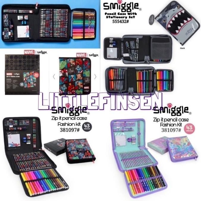 

Smiggle midi zip kit/pencil case smiggle/smiggle shark budz