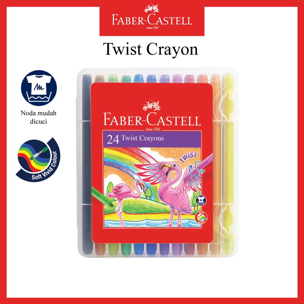 

ZMB.25Jn23p ‑ Twist Crayon Faber Castell 24 Warna Krayon Putar Untuk Mewarnai