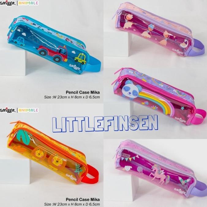 

Pencil case smiggle double zipper mika/pencil case anak mobil/lion