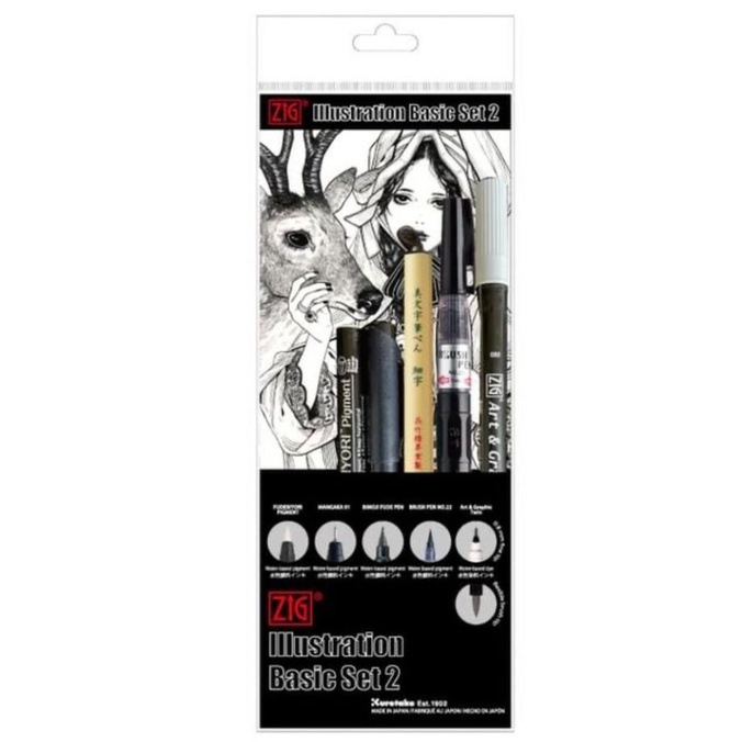 

ZIG kuretake illustration basic set 2