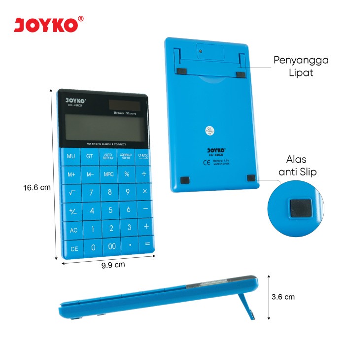 

Calculator Kalkulator Joyko Cc-48Co 12 Digits Check Correct