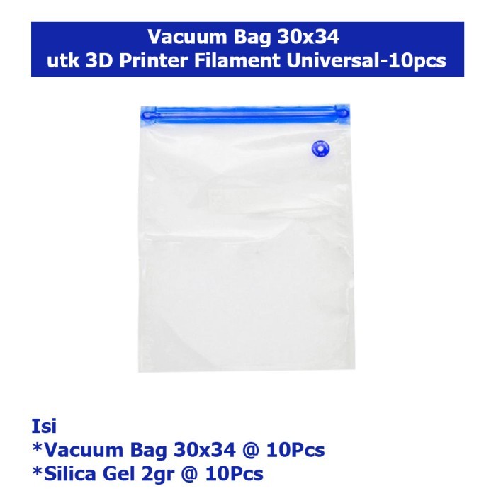 Vacuum Bag 30x34 utk 3D Printer Filament Universal-10pcs