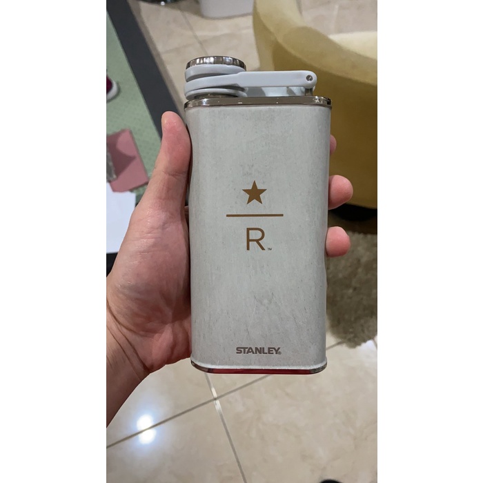 TERMURAH Tumbler Starbucks Reserve Gray Gold Stanley Flask