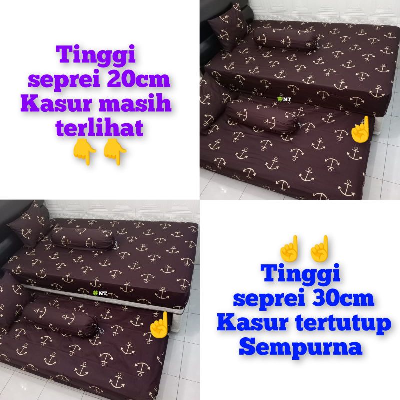 120x200 tinggi 30cm seprei Sorong 2in1