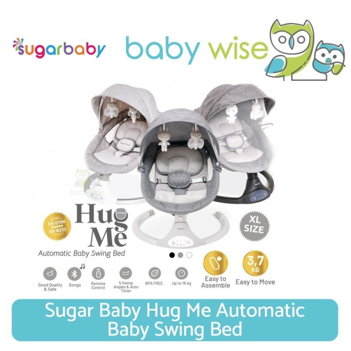 Terlaris Sugar Baby Hug Me Automatic Baby Swing Bed - Bouncer Swing Ayunan Bayi