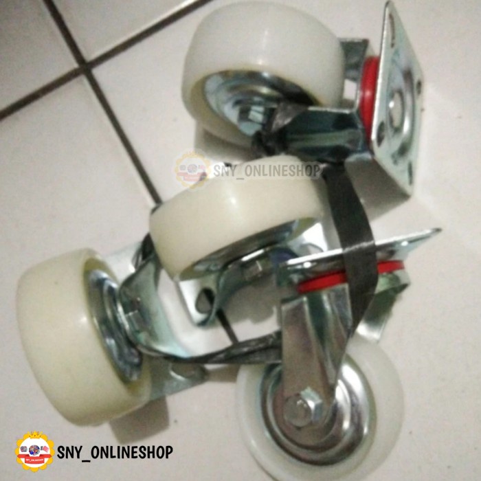 Best Seller 4Pcs Roda Troli / Trolley / Roda Lori Nylon 3" Inch Hidup/Mati
