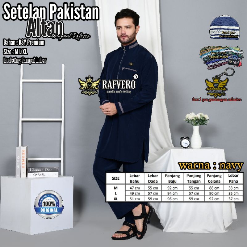 Setelan Pakistan Altan ORIGINAL RAFVERO - Baju Koko Pria