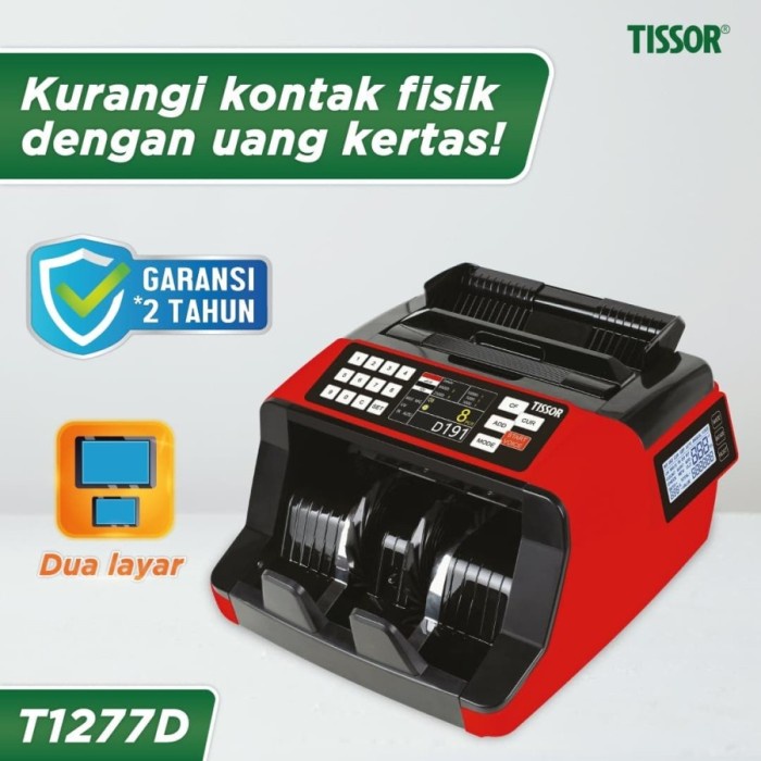 Mesin Penghitung Uang Tissor T1277D/MONEY COUNTER TISSOR T-1277D