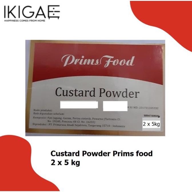 

PRIMSFOOD TEPUNG CUSTARD POWDER 2 x 5 kg / 10 kg