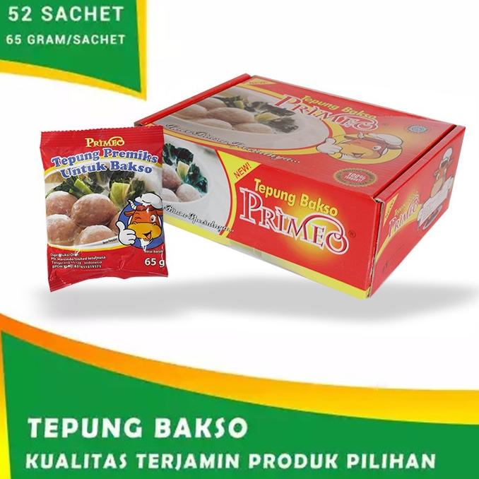 

Tepung Bakso/Tepung Pengenyal Bakso PRIMEO 65 gr (Isi 52 pcs)