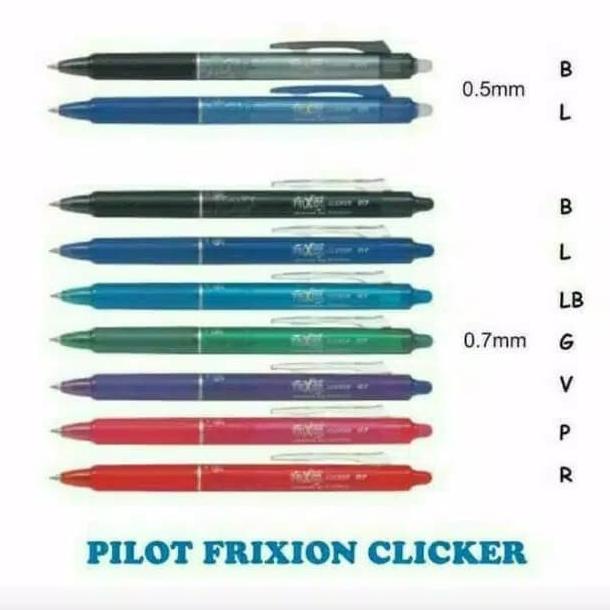 

Pulpen Frixion Clicker / Pilot Frixion Clicker / Erasable Pen 100% Ori