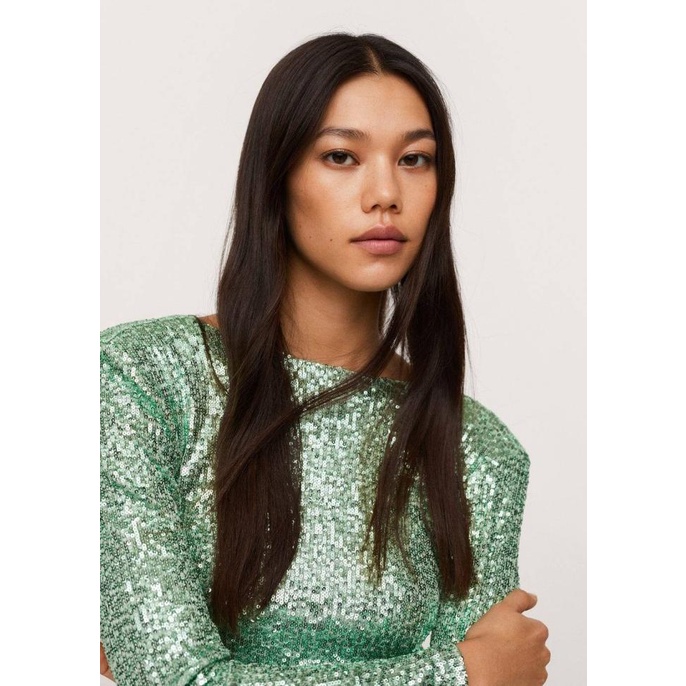 MANGO - DRESS REBECCA-Hijau Pastel,M-L