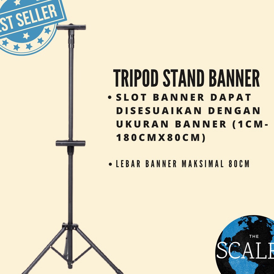 HOT Product Tripod Stand Banner 2 Sisi / Tripod Stand Frame / Tripod Standing Banner / Tripod Stand 