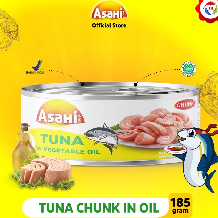 

tg❈Readystock← AsaHi Tuna Chunk in Oil 185 gr T47 ➩