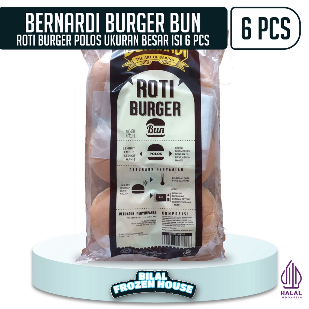 

Bernardi Roti Burger Polos Isi 6pcs - Roti Burger Polos