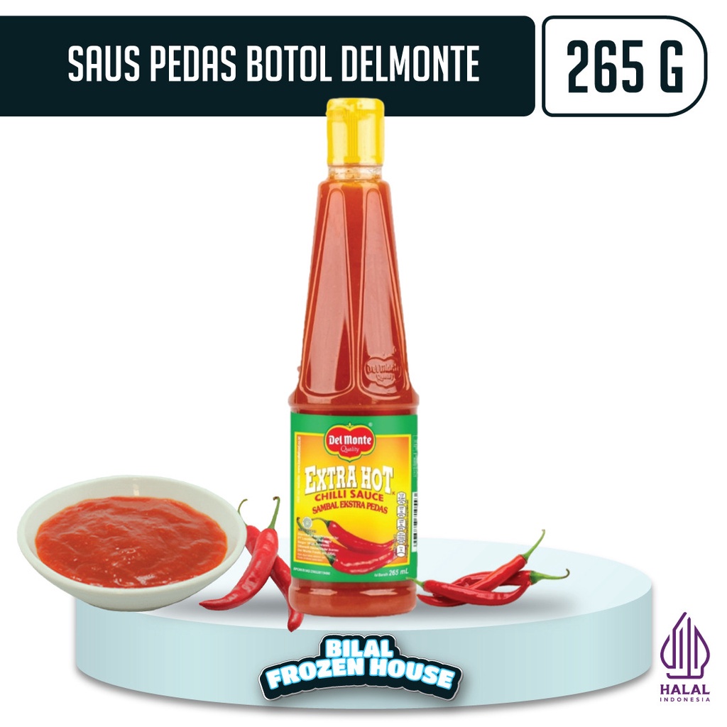 

Delmonte Saus Botol 265ml - Saus Extra Hot Botol 265ml - Saus Tomat Botol 265ml