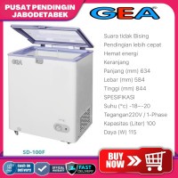 GEA SLIDING FLAT GLASS FREEZER SD-100F / SD100F 100L PPJ