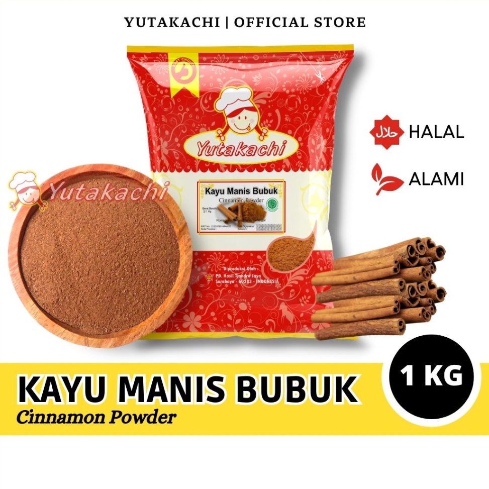 

Ready stock Kayu Manis Bubuk 1Kg Yutakachi / Murni Cinnamon Powder / Bumbu Rempah Alami / Rempah Bubuk Pusat Bumbu TNF
