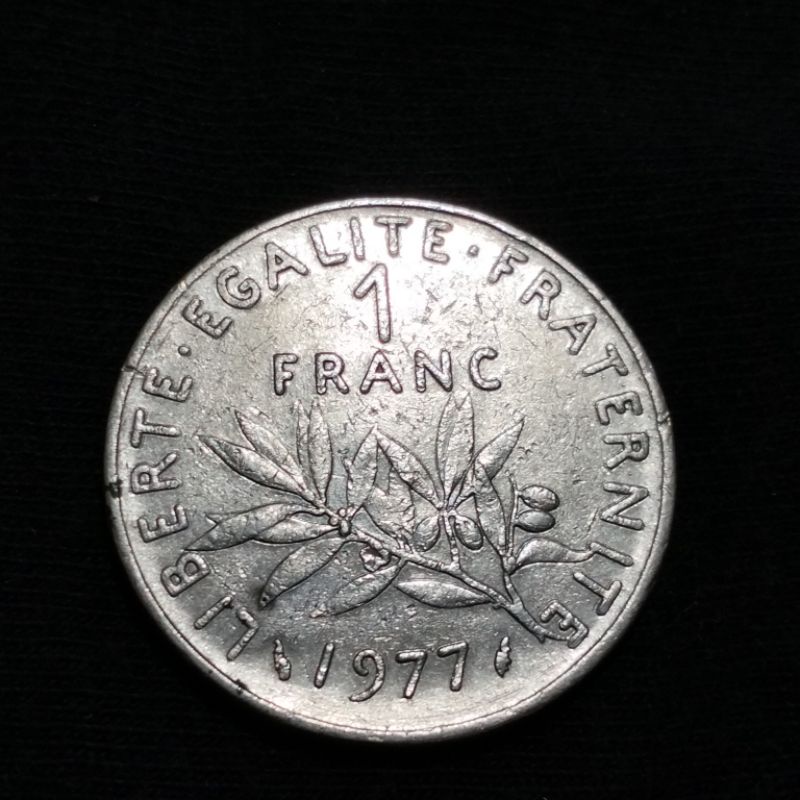 Uang Koin 1 Franc Tahun 1977