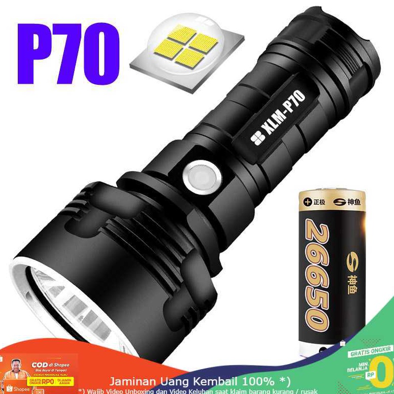 MET.2Jn23ᶠ • (BISA COD) RVOSTR SHENYU Senter LED USB Rechargeable P70 XHP50 50W 1000 Lumens - XLMP70