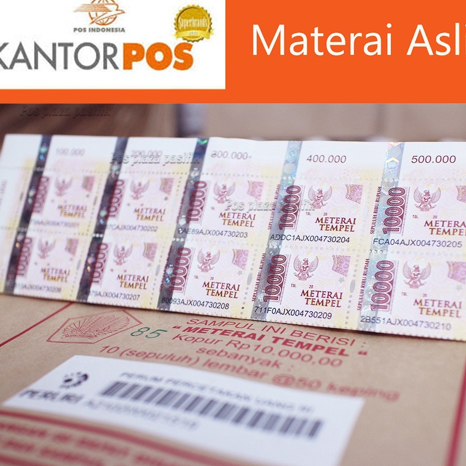 

Termurah MATERAI ASLI 10000 ISI 20 PCS buruan