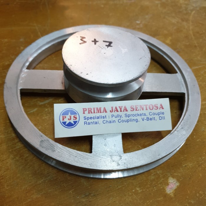 Pulley / Puli / Pully susun Alumunium 3" + 7"