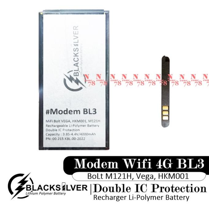 Baterai Modem Mifi Bolt Vega BL3 HKM HKM001 M121H Double IC Online