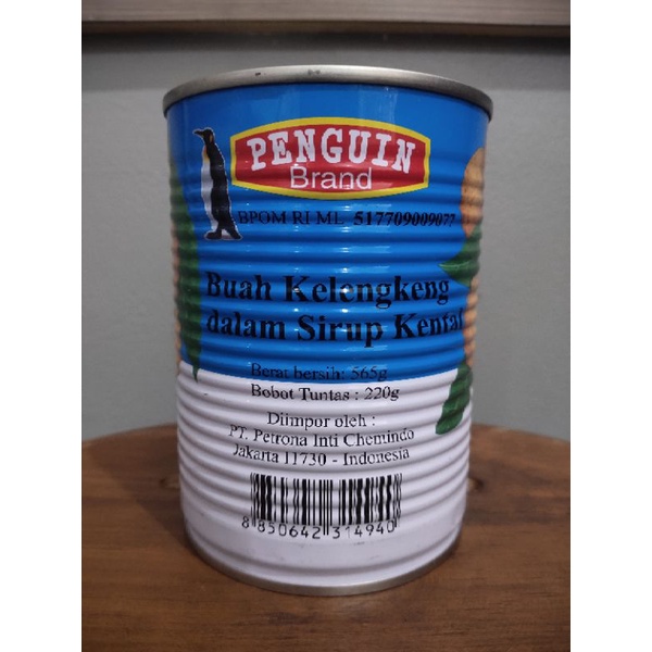 

Penguin Brand Longan Kaleng Kelengkeng In Syrup 565 GR