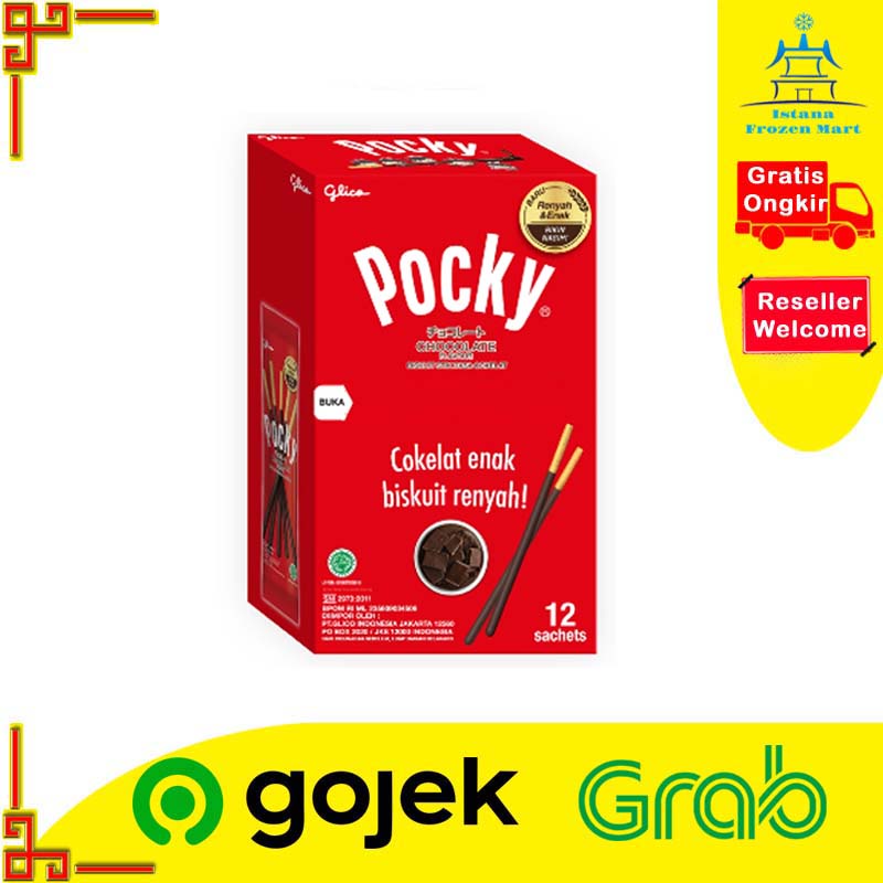 

Pocky Choco Single Biskuit Stik 12 Gram - GLICO