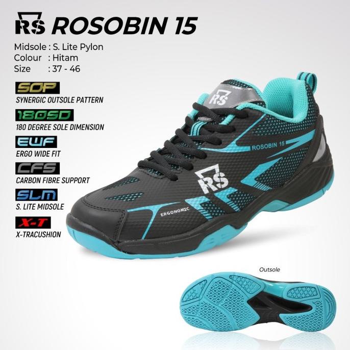Sepatu Badminton Rs Rosobin 15 /Rs ROSOBIN Original
