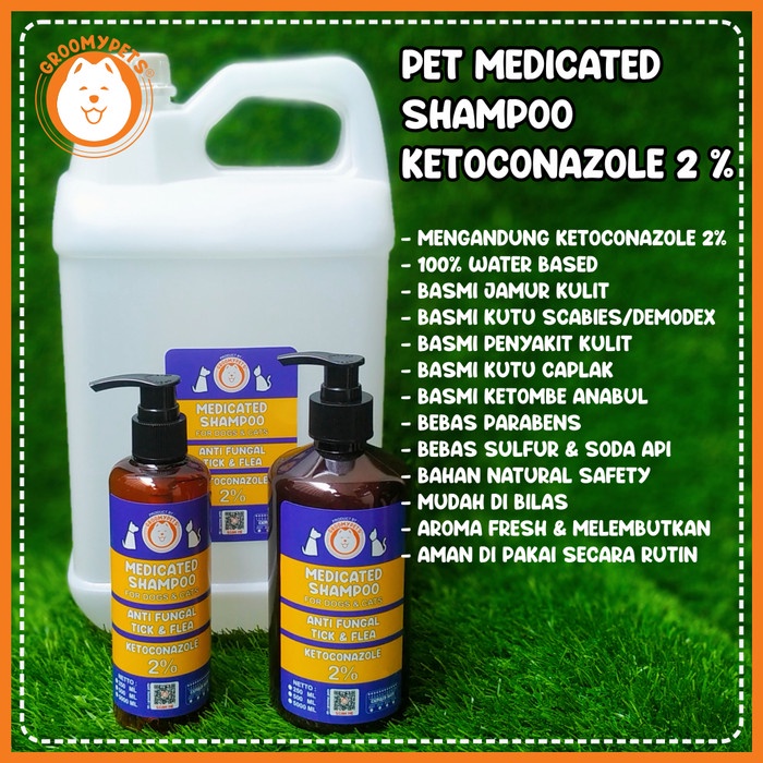 FLASH SALE SHAMPOO MEDICATED ANJING DAN KUCING - KETOCONAZOLE 2% TERBARU