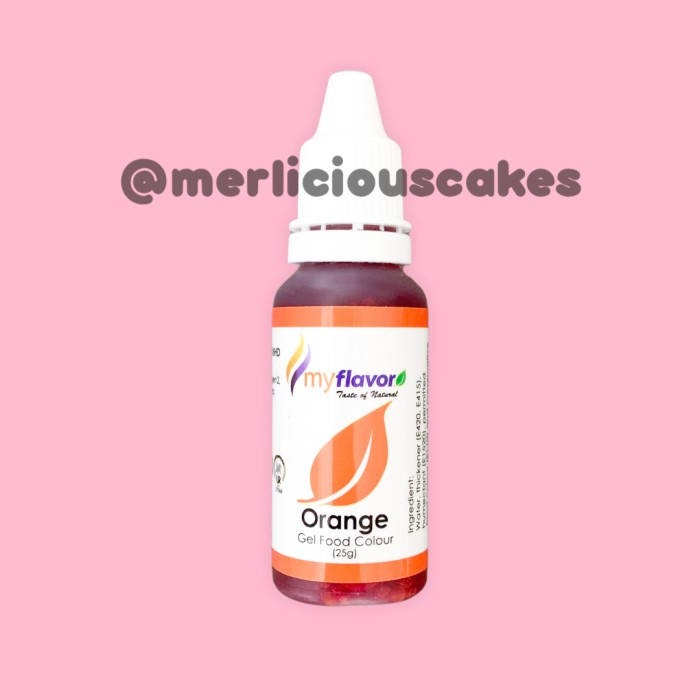 

Orange Gel My Flavor Food Color Food Colour Pewarna Makanan