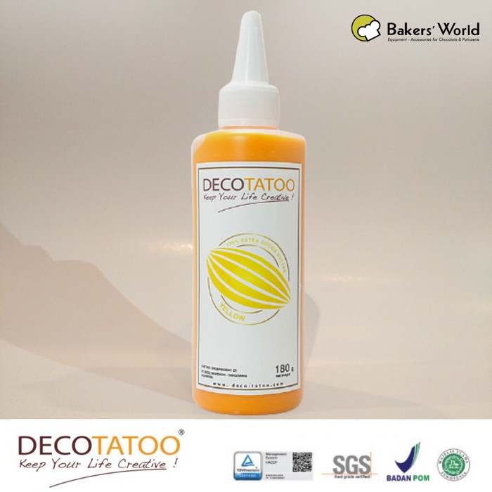 

Pewarna Makanan - Decotatoo - Kuning (Yellow Cocoa Butter) 180Gr