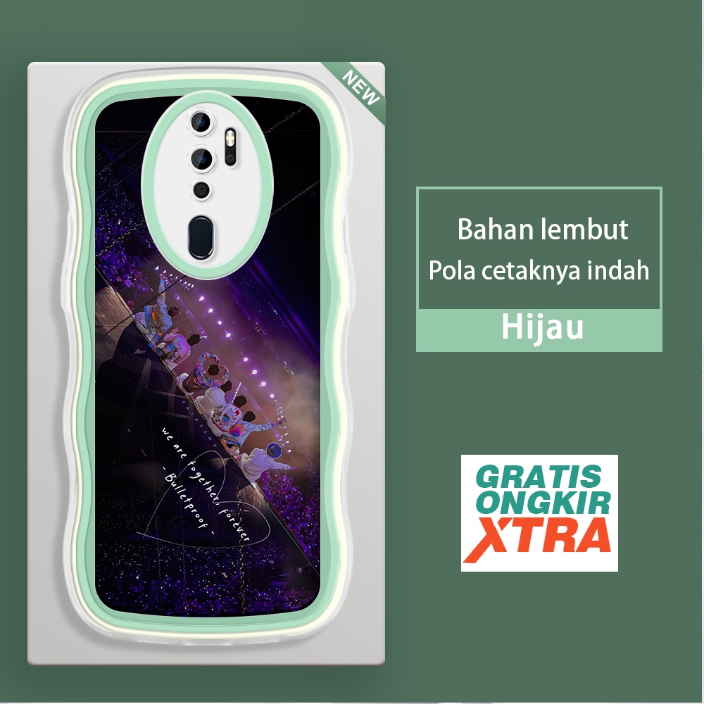 Mulia OPPO NEO 9 A3S A5 A7 A5S A9 2020 A12 A12S A12E  Casing Ponsel    Konser BTS BT21 Korea  warna-