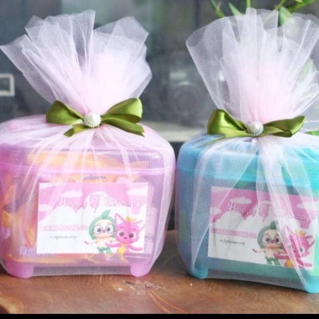 

7.7 Souvenir ulang tahun box souvenir bingkisan snack box + ucapan ulang tahun