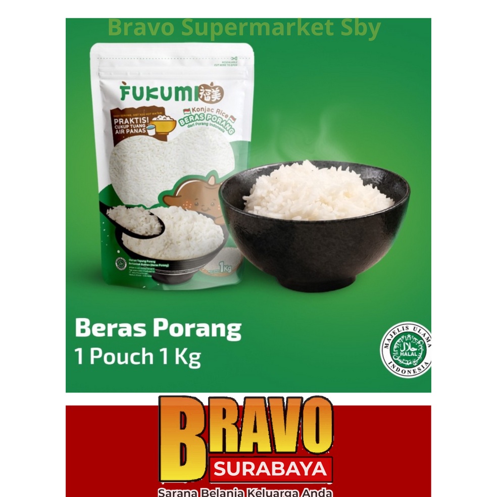 

Modis.. FUKUMI Beras Porang Pouch 1kg / Beras rendah kalori 55
