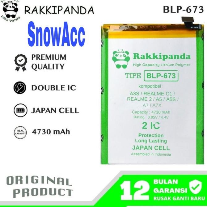 Rakkipanda Baterai OPPO A3S / A5 / A5S / A5 2020 / A7 /A7X ( BLP-673 )
