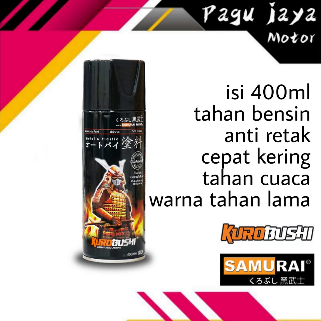 SAMURAI PAINT 400ML CANDYTONE BLACK CD111* CANDY TONE CAT SEMPROT SPRAY PAINT PILOX PILOK