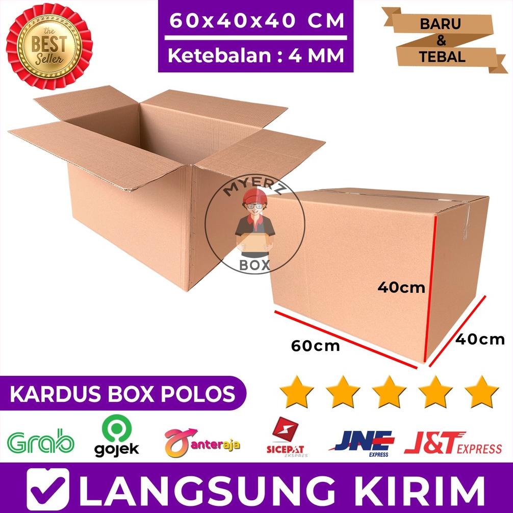 

7.7 Kardus Besar Jumbo Karton Box Polos 60 x 40 x 40 Utk Packing Pindahan