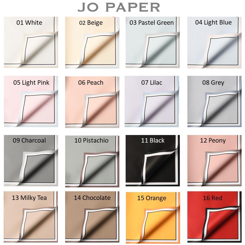 

7.7 [5 LEMBAR] Flower Wrapping Paper Varian List Bi Color Frame Kertas Buket Bunga Cellophane Florist Kertas Kado