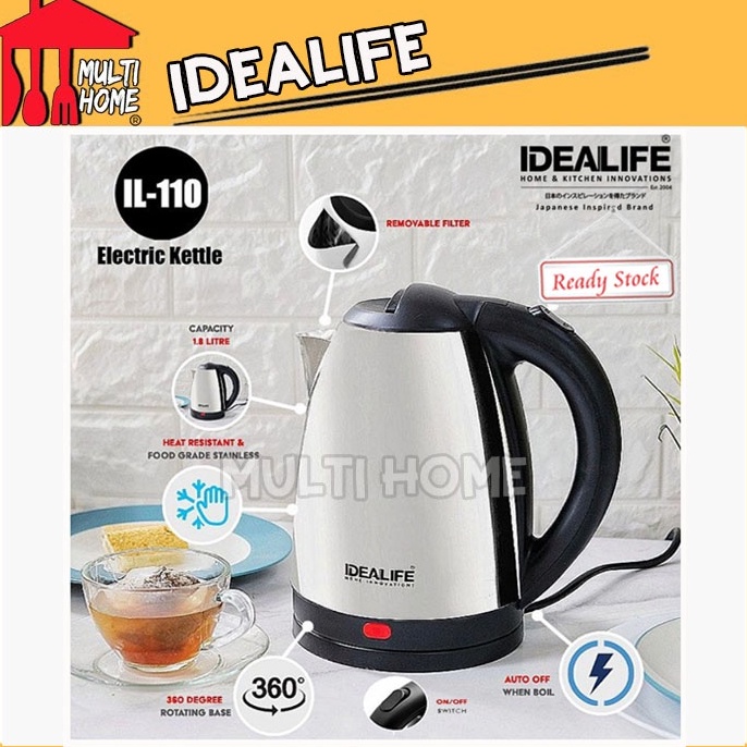 Miliki Electric Kettle Idealife IL-110 Teko Listrik Low Watt 100