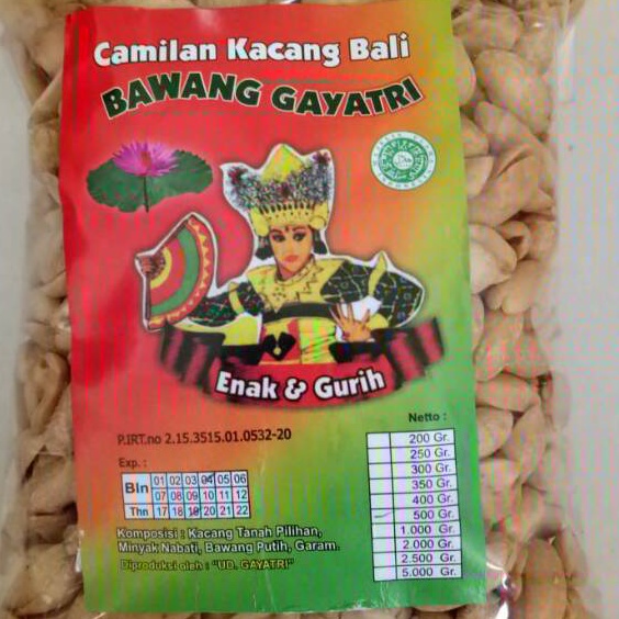 

Import Terlaris Kacang bawang Bali Gayatri 1kg "Fresh Stock" !