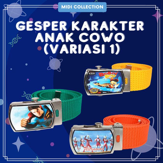 Gesper / Ikat Pinggang TK Karakter Anak Laki