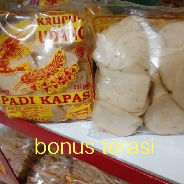 

Sale 7.7 Krupuk udang padi kapas 250gr khas cirebon indramayu