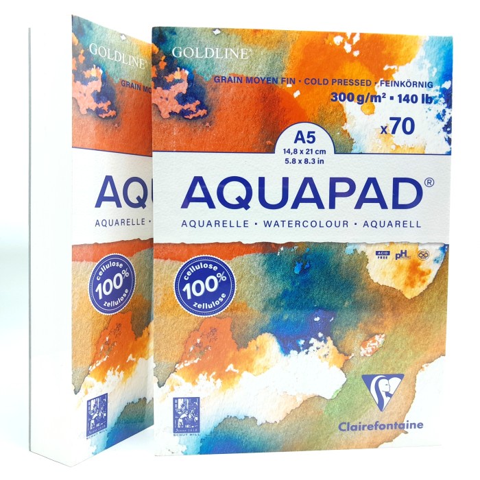 

Terlaris Goldline Aquapad Watercolour Paper A5 70 Sheets 300Gsm Clairefontaine