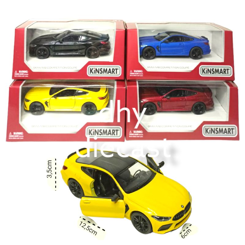 Kinsmart miniatur mobil diecast BMW M8 competition coupe