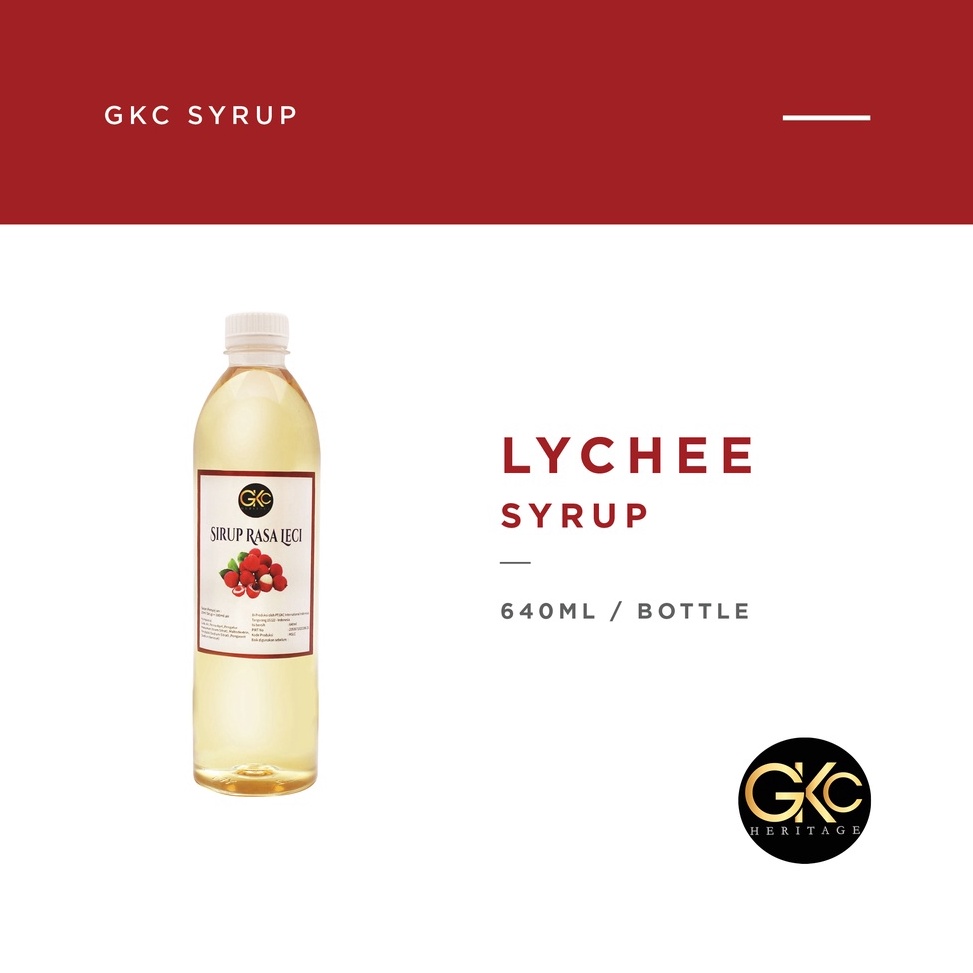 

【F⚡ASH SALE✅】 Sirup Leci / Lychee Syrup Minuman GKC Heritage 640 ml