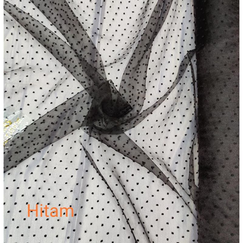 Kain Organza DOT / Ber motif Bintik Bintik